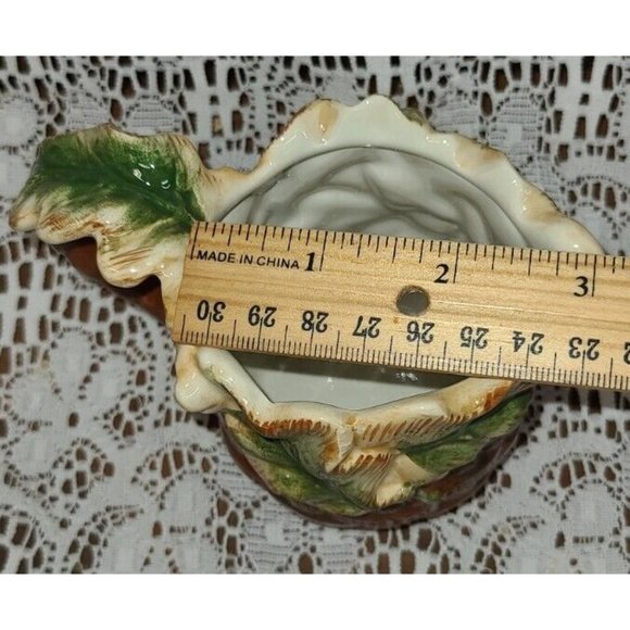 Vintage BICO China Thanksgiving Turkey Sugar Bowl Lid Harvest Basket Creamer Set - Picture 6 of 11